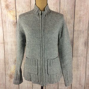 Carhartt Grey Wool Full Zip Knit Sweater Sz L